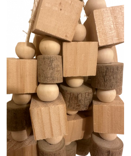 Parrot-Supplies Neutral and Natural Woodland Blocks Stacker Parrot Toy Parrot-Supplies Neutral and Natural Woodland Blocks Stacker Parrot Toy
